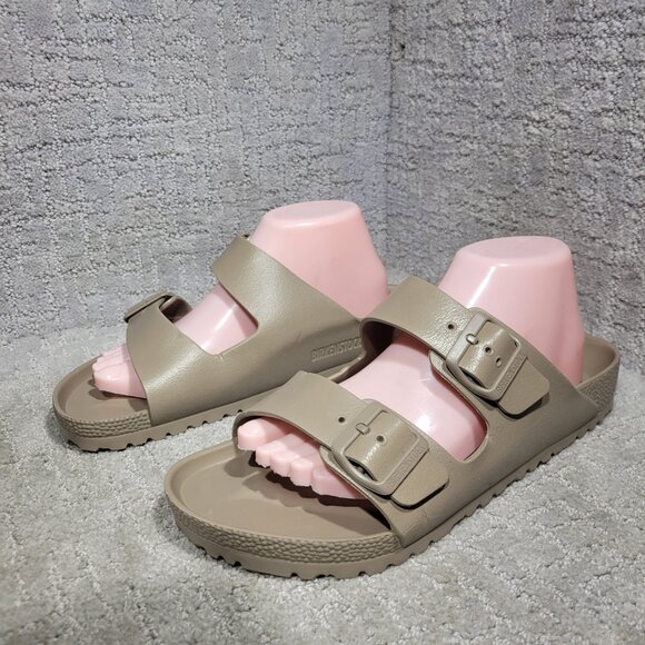 Birkenstock Arizona Essentials Eva Size 42 L11 M9 Gray Taupe Buckle Sandals - Picture 7 of 13